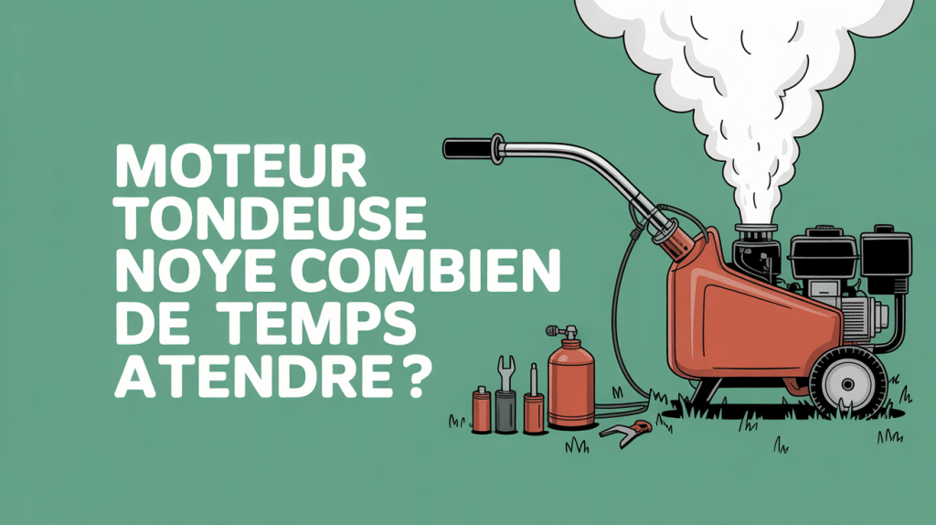 Moteur tondeuse noyé temps d attente pelouse fumée