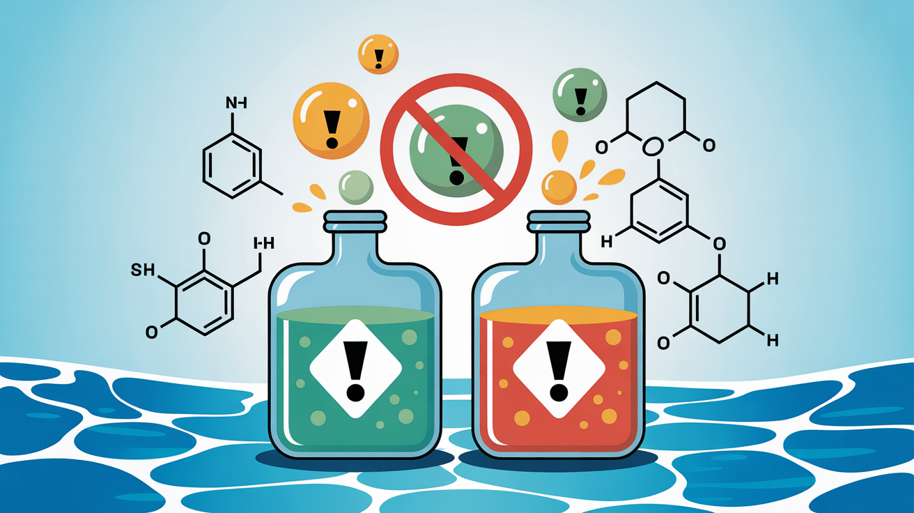 Peut on mettre ph moins et chlore en même temps illustration reaction