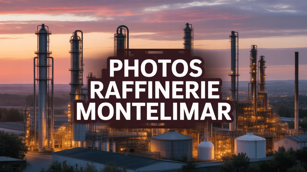 photos de la raffinerie montélimar panoramique au coucher de soleil