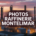 photos de la raffinerie montélimar panoramique au coucher de soleil