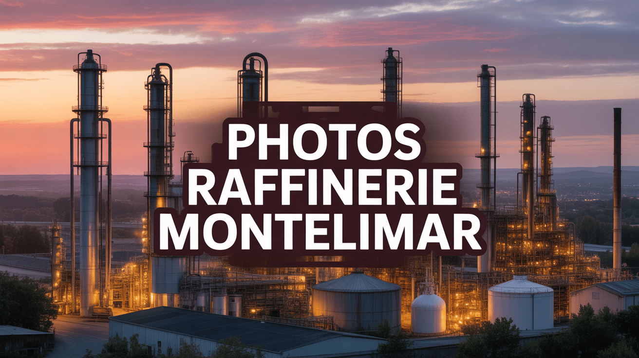 photos de la raffinerie montélimar panoramique au coucher de soleil