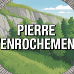 Mur soutènement en pierre enrochement grise