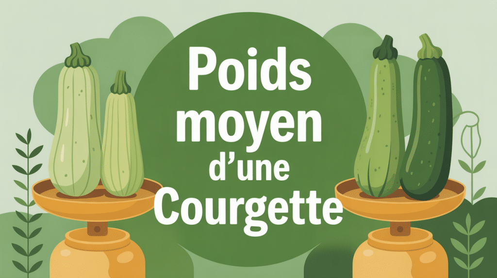 poid moyen d'une courgette sur balance