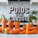 différents poids d'une carotte sur balance moderne