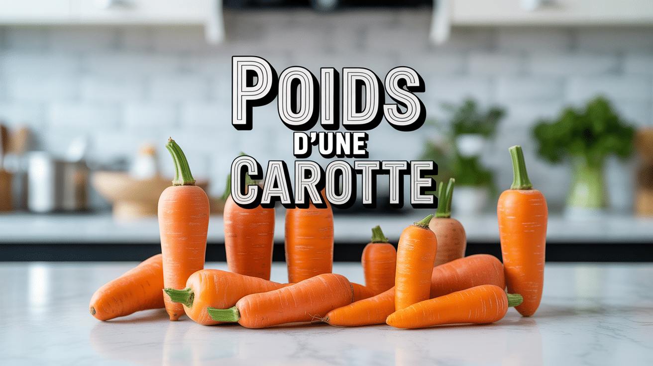 différents poids d'une carotte sur balance moderne