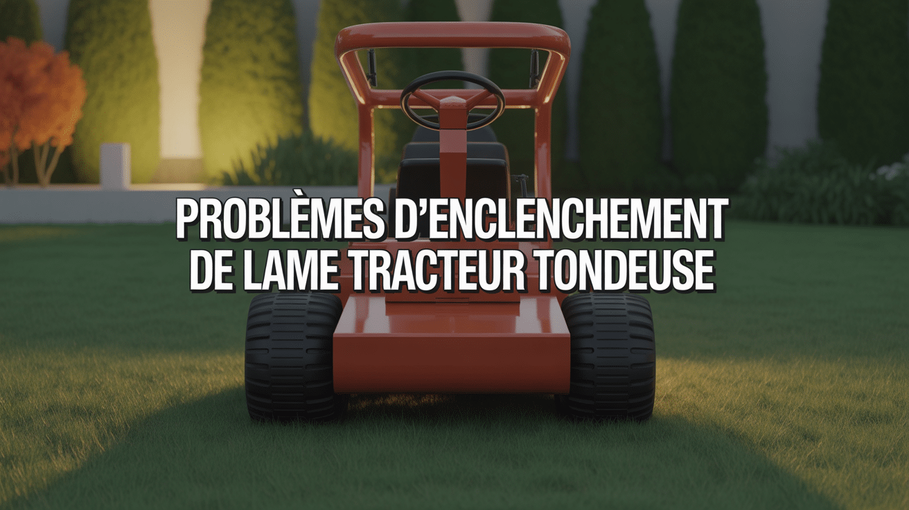 problème enclenchement lame tracteur tondeuse sur pelouse