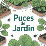 vue potager jeunes plants attaqués puce de jardin