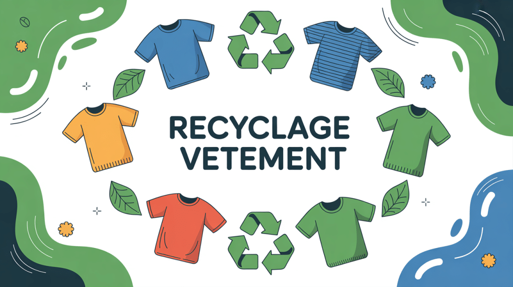 recyclage vetement illustration cycle textile