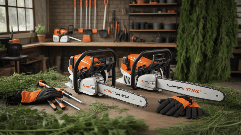 taille haie thermique echo ou stihl côte à côte atelier