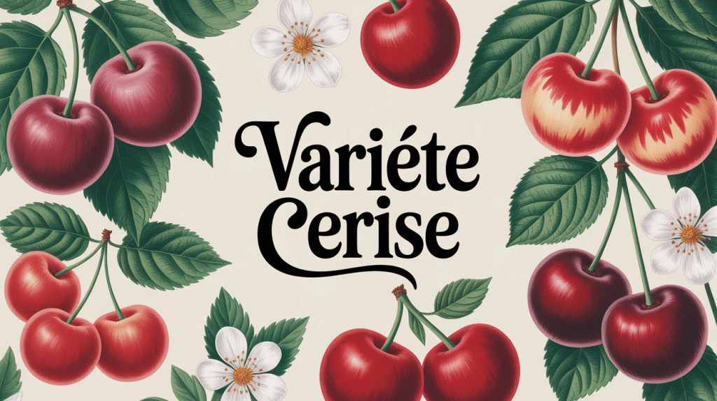 Assortiment de variété cerise illustré