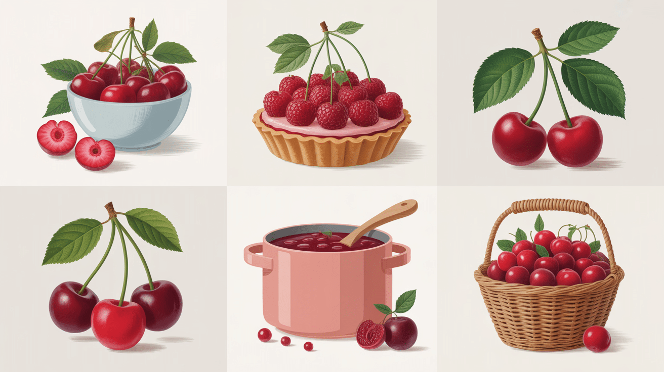 Usages de chaque variété cerise en illustration