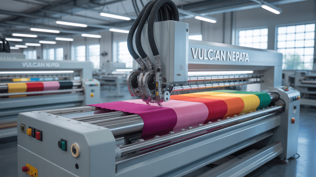 vulcan nepata machine découpe textile industrielle