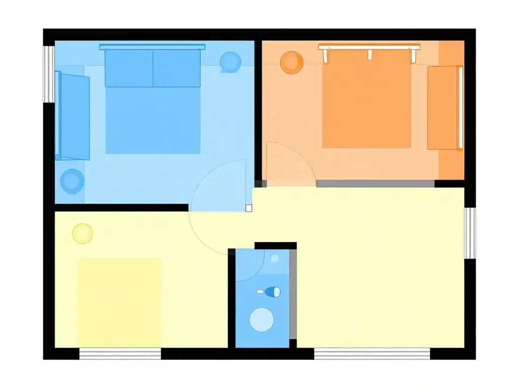 schéma a combien mettre le chauffage idéal selon les pièces