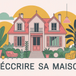 a quoi ressemble ta maison illustration stylisée intérieure et extérieure