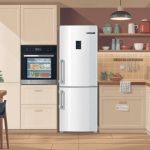 congélateur top liebherr compact installé cuisine moderne