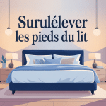 illustration sur de combien surélever les pieds du lit, confort et bien-être
