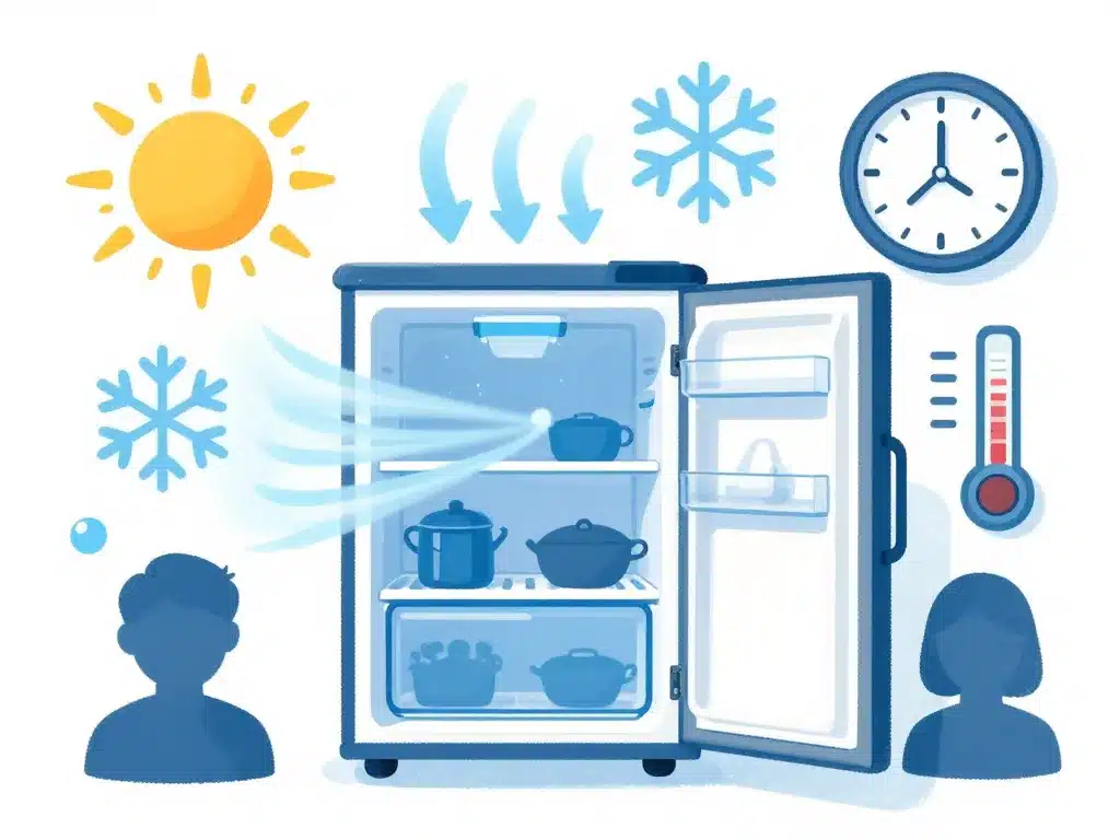 Illustration facteurs en combien de temps un congelateur atteint sa température correcte