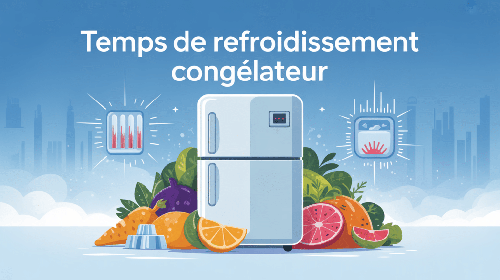 Schéma explicatif en combien de temps un congelateur atteint sa température idéale