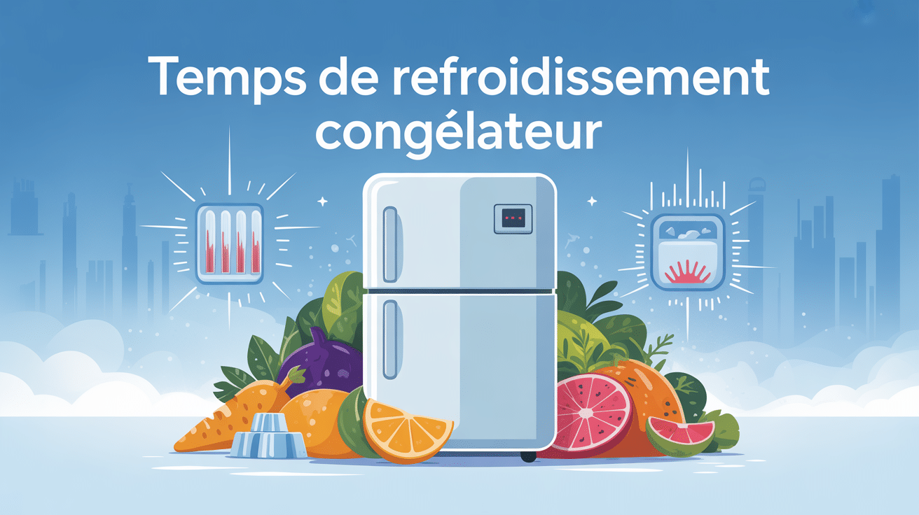 Schéma explicatif en combien de temps un congelateur atteint sa température idéale