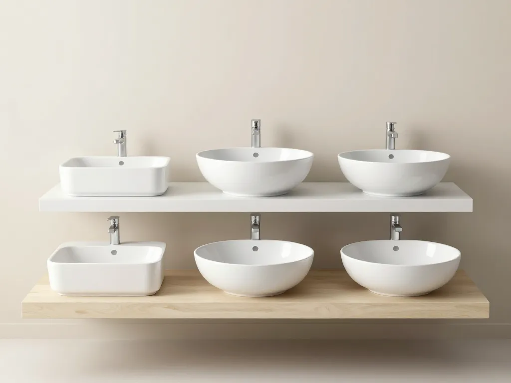 comparatif hauteur plan vasque différents meubles