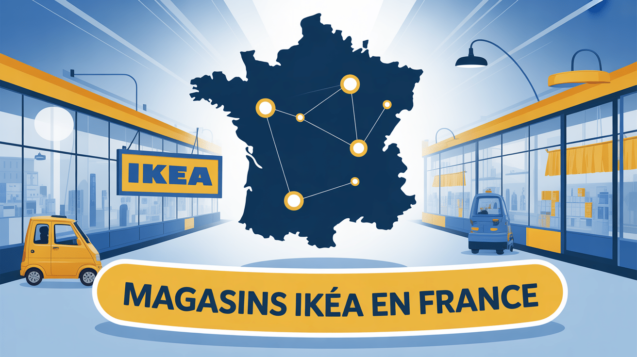 Carte France avec localisation ikea liste magasin