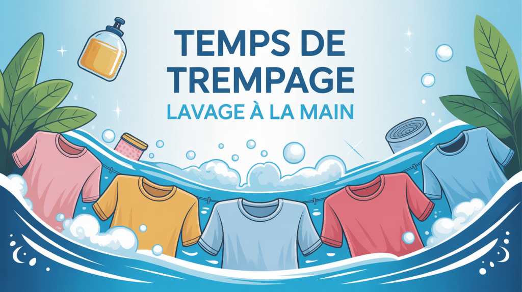 Illustration vectorielle du lavage à la main combien de temps laisser tremper