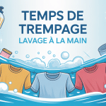 Illustration vectorielle du lavage à la main combien de temps laisser tremper