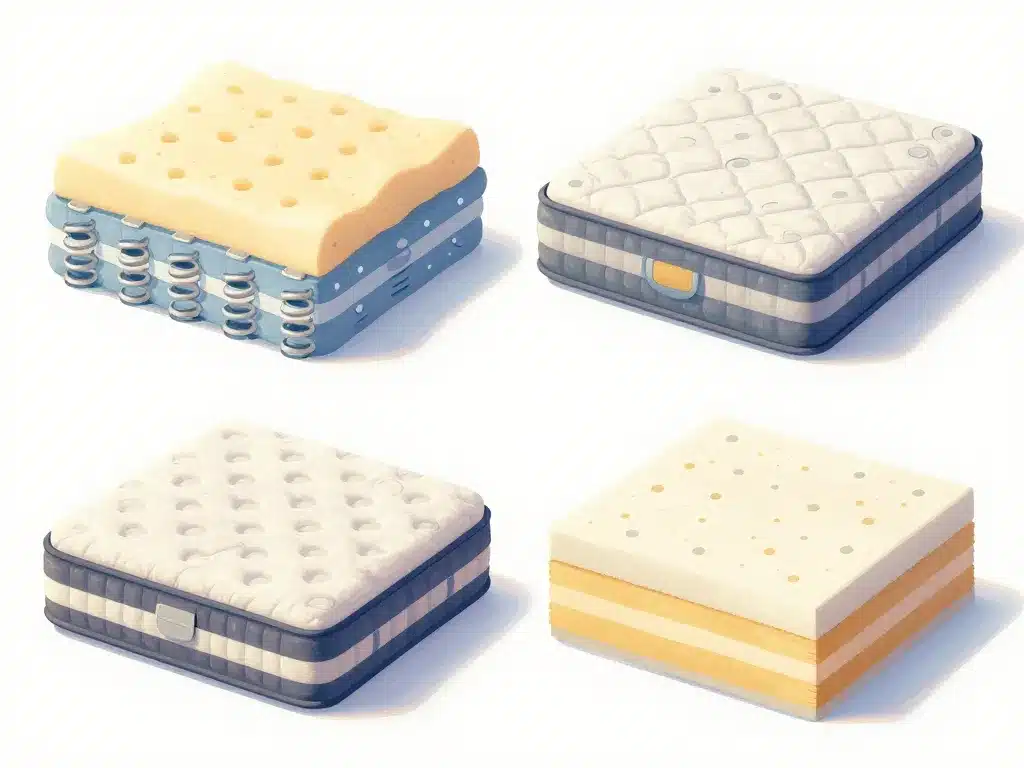 Comparer types de matelas magasin literie plan de campagne