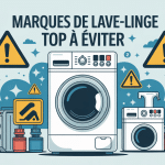 illustration marque de lave linge top à éviter avec signes d'alerte