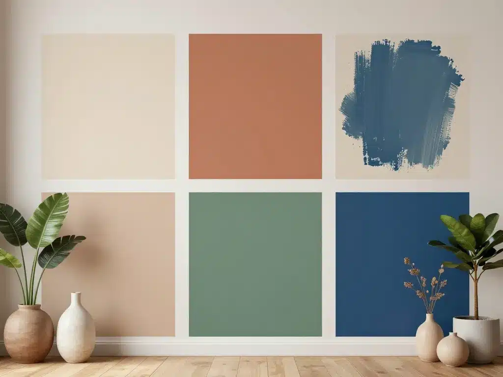 peinture tendance 2024 palettes beiges terracotta verts bleus
