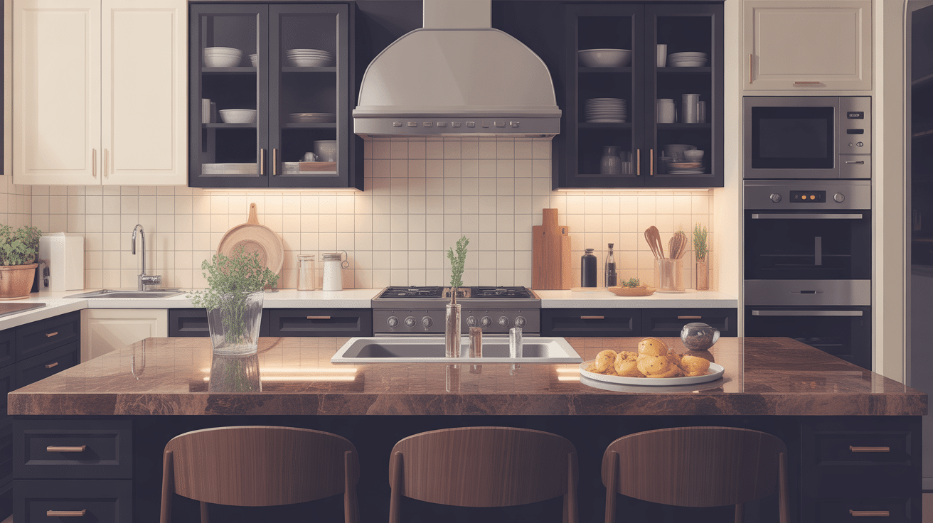 plan de travail cuisine en pierre de lave émaillée