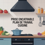 illustration prise encastrable plan de travail cuisine moderne