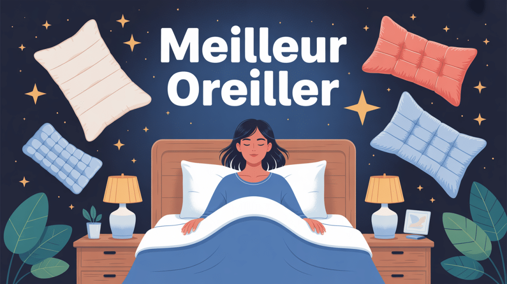 illustration vectorielle quel est le meilleur oreiller choix sommeil
