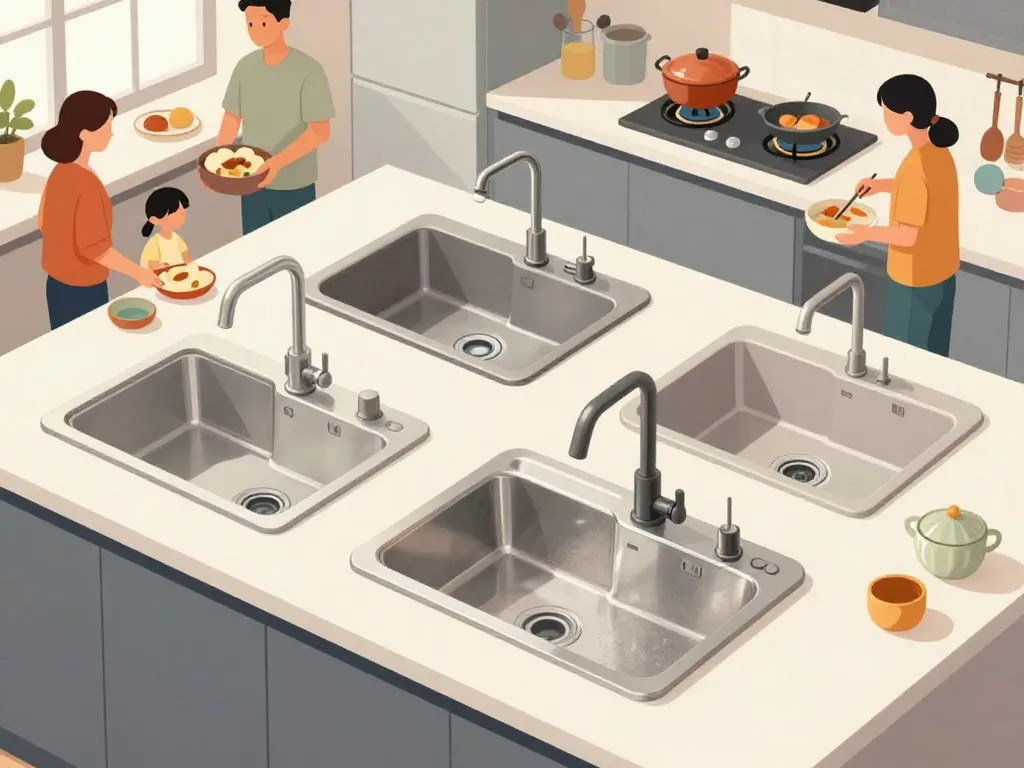 différents usages quelle est la meilleure matière pour un évier de cuisine