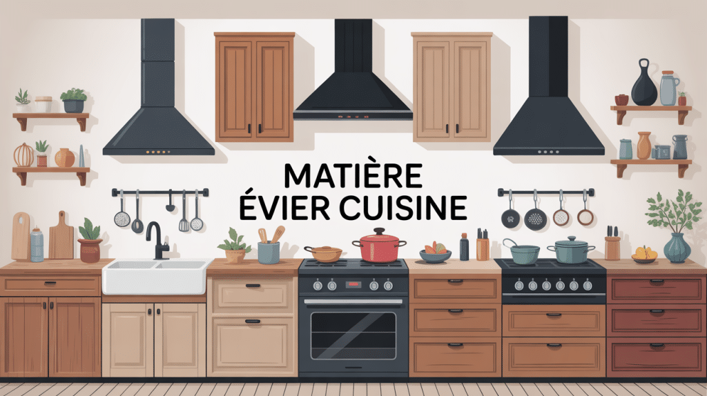 illustration moderne quelle est la meilleure matière pour un évier de cuisine