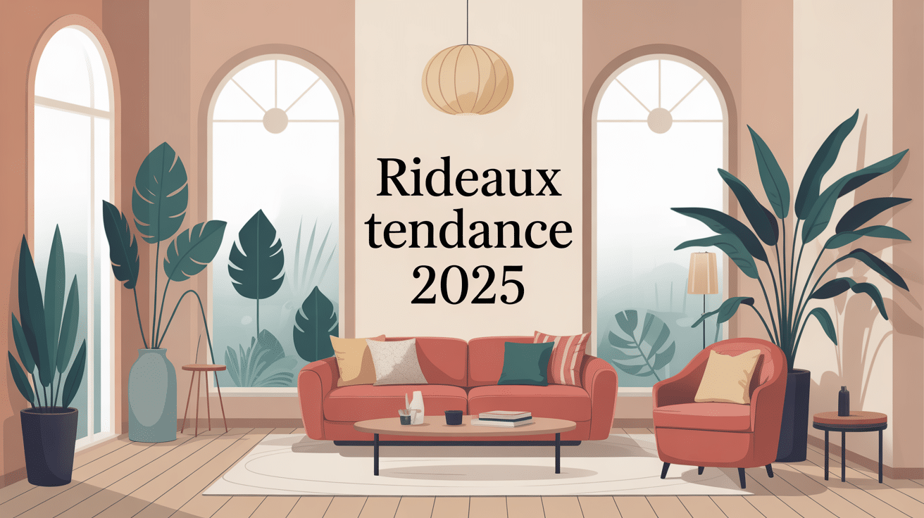 illustration rideau tendance 2024 matière naturelle et déco contemporaine