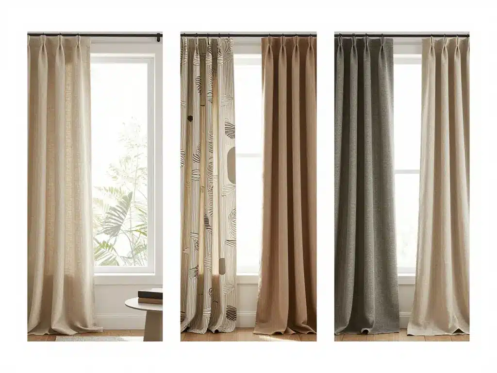 vue d'ensemble rideau tendance 2024 matières et styles