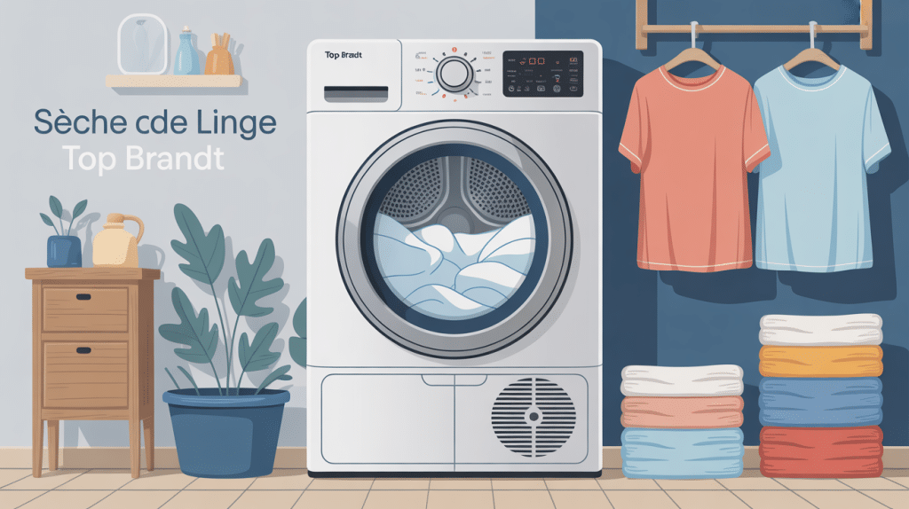 illustration seche linge top brandt dans buanderie compacte
