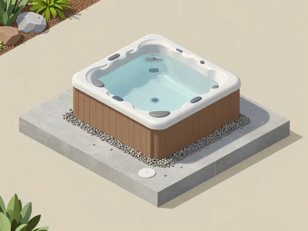 Diagramme dalle béton sur quoi poser un spa extérieur