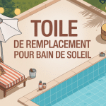 illustration moderne toile de remplacement pour bain de soleil