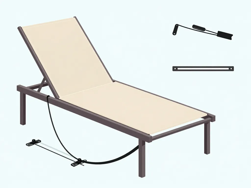 installation fixation toile de remplacement pour bain de soleil