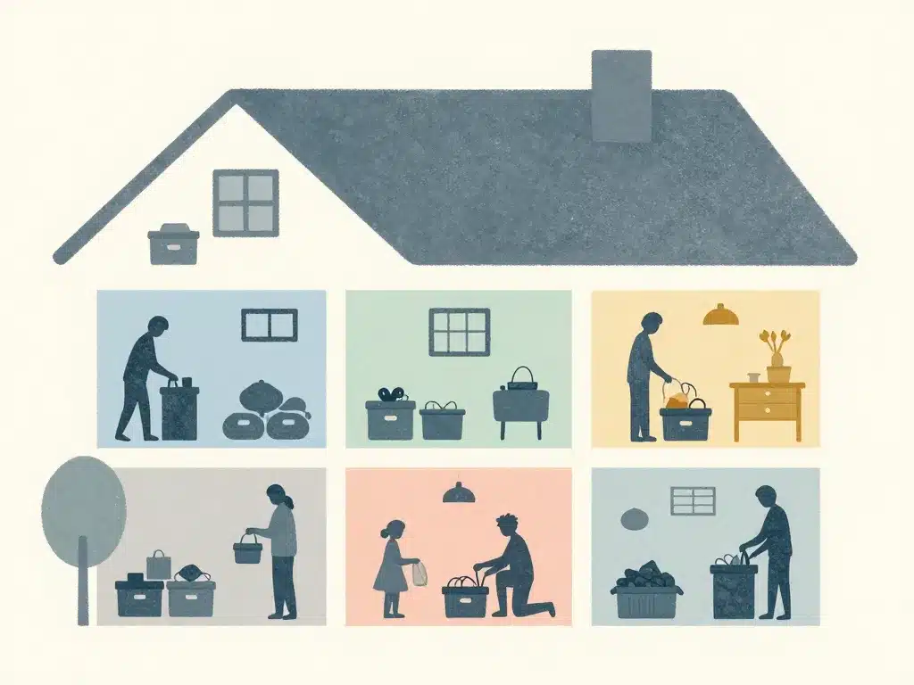 vide maison comment faire tri organisation pièces étapes