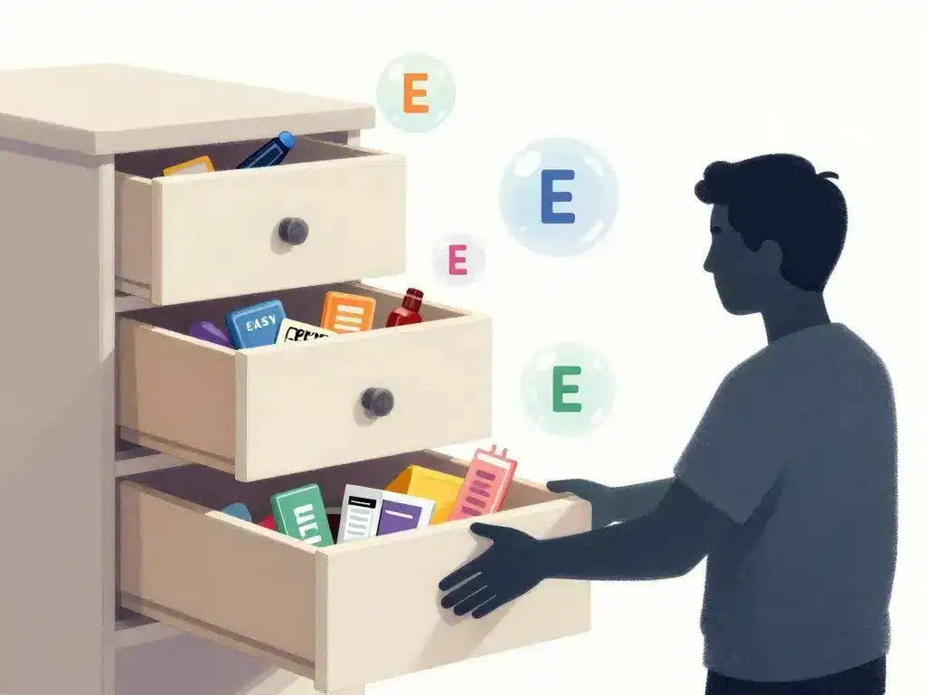 Visuel métaphore mémoire objets en e