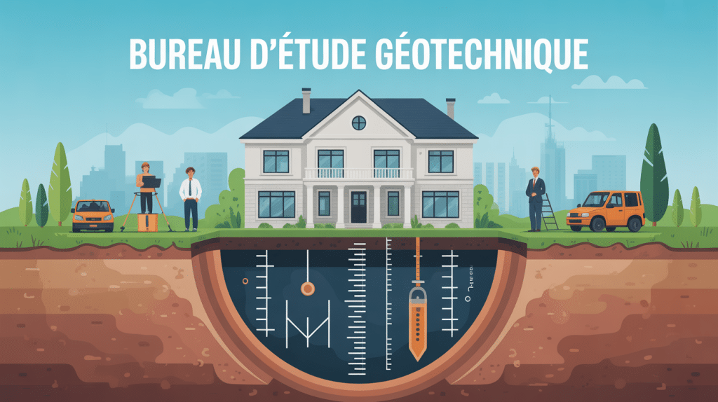 bureau d'étude géotechnique illustration rôle chantier
