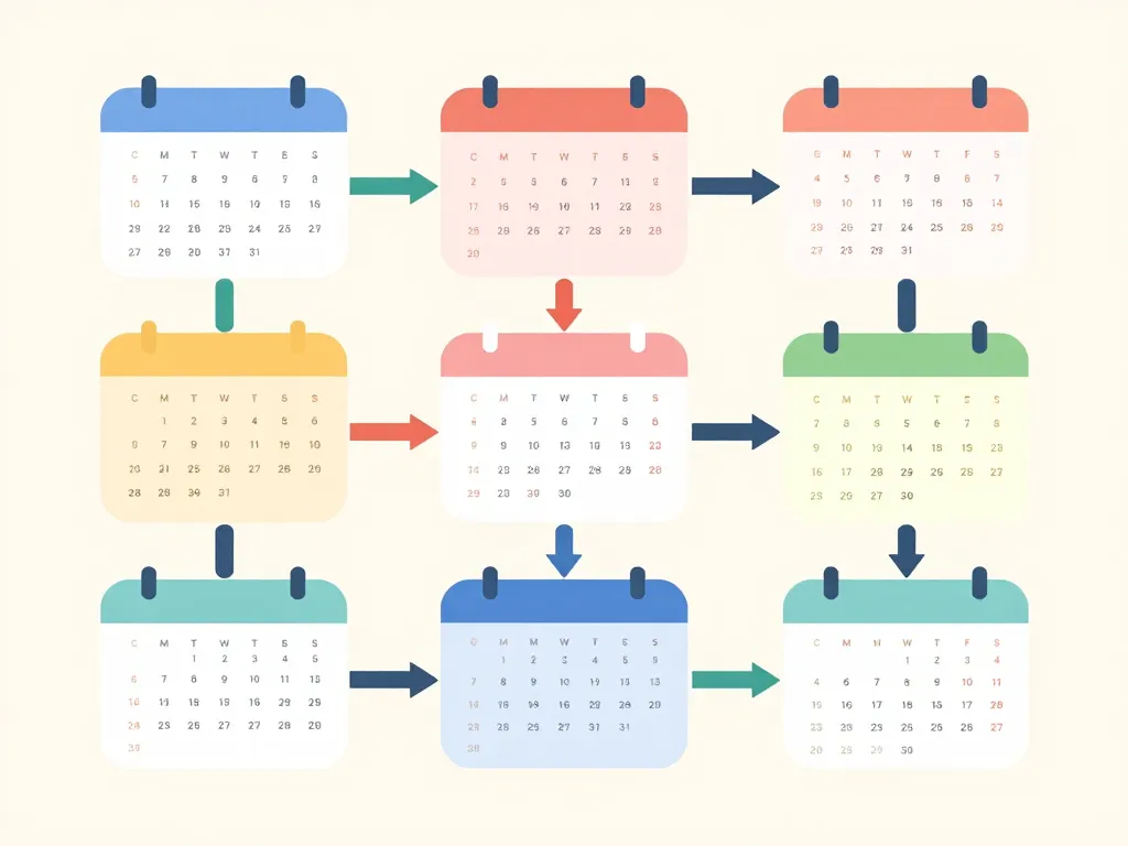 Diagramme types calendrier mensuel usages