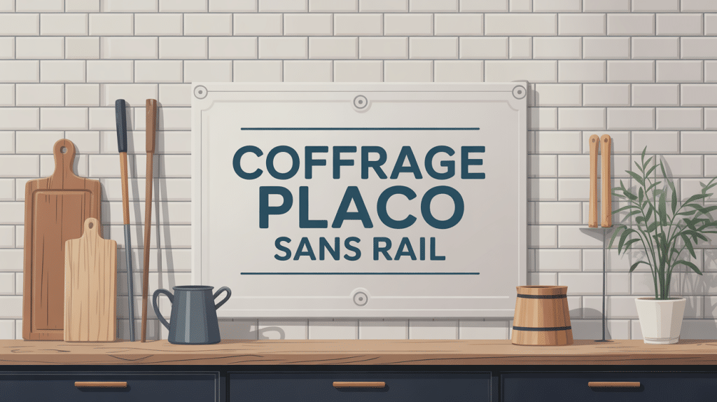 Montage coffrage placo sans rail avec tasseaux et poutre
