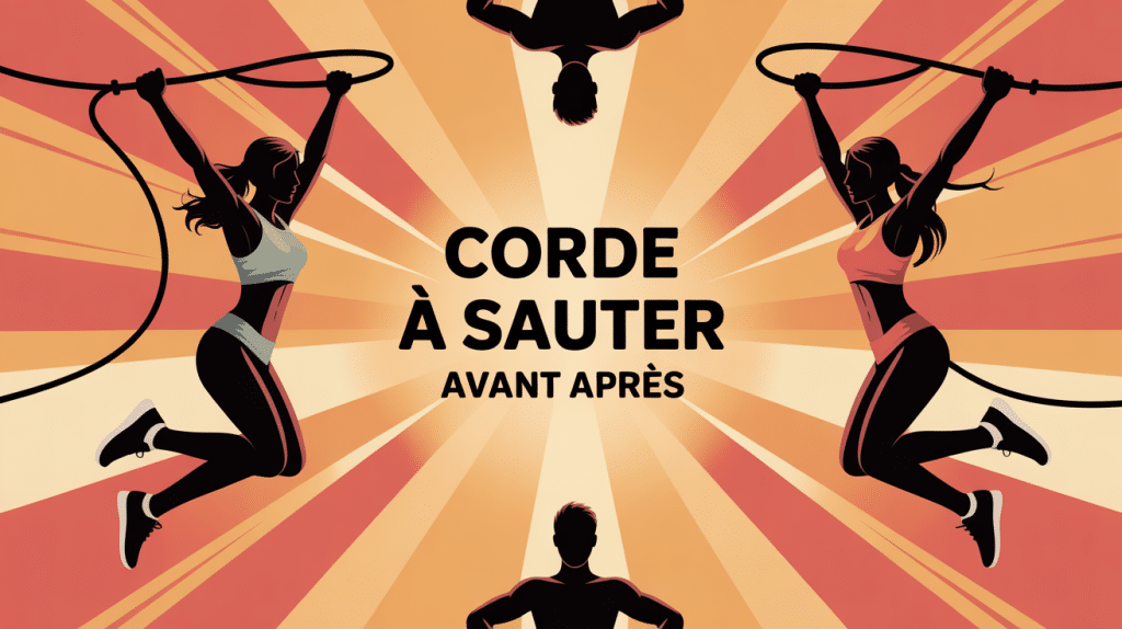 corde a sauter avant apres transformation illustration