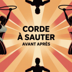 corde a sauter avant apres transformation illustration