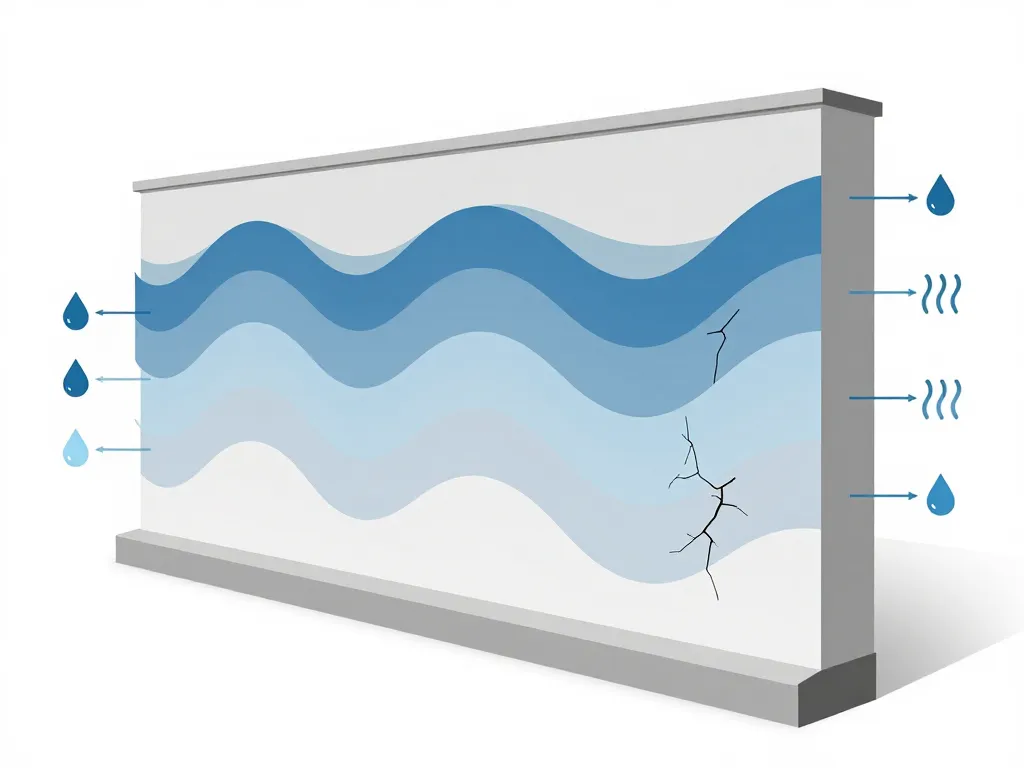 Effets de l’humidité sur enduit par temps humide façade