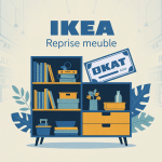 Illustration concept Ikea reprise meuble avec bon d'achat